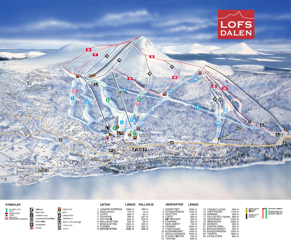 Lofsdalen skidortsguide, karta & boende i Lofsdalen