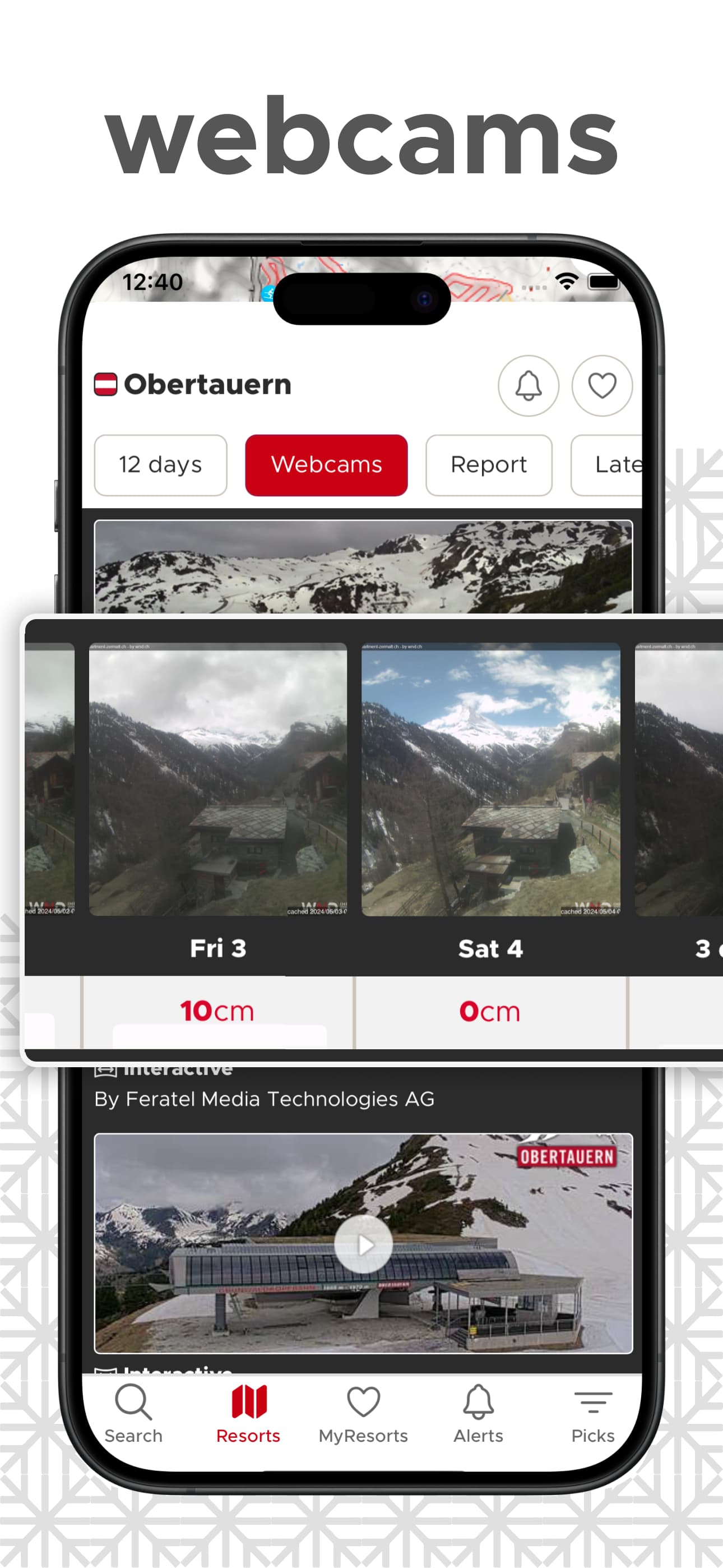 Snow-Forecast appens skärmdumpsbild 3