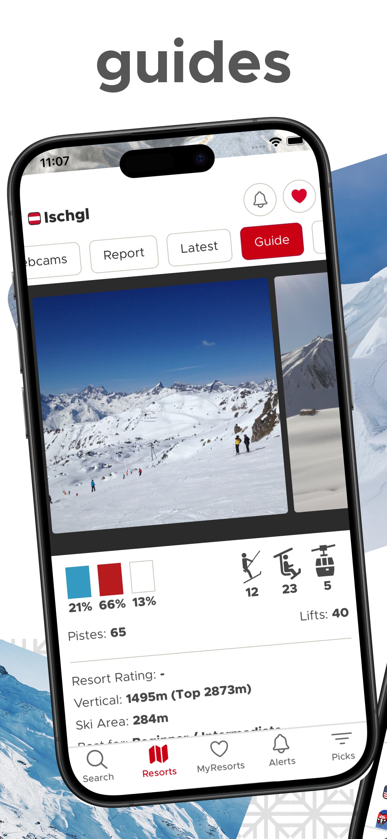 Snow-Forecast appens skärmdumpsbild 5