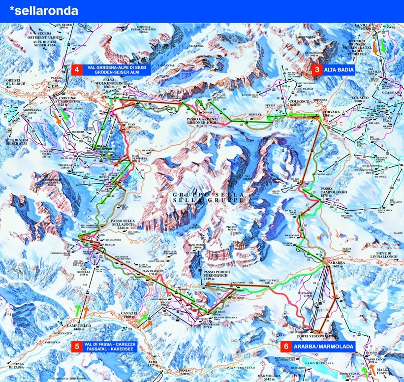 Alleghe Piste / Trail Map