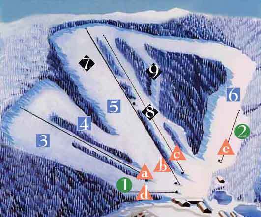 Appalachian Ski Mountain Piste / Trail Map