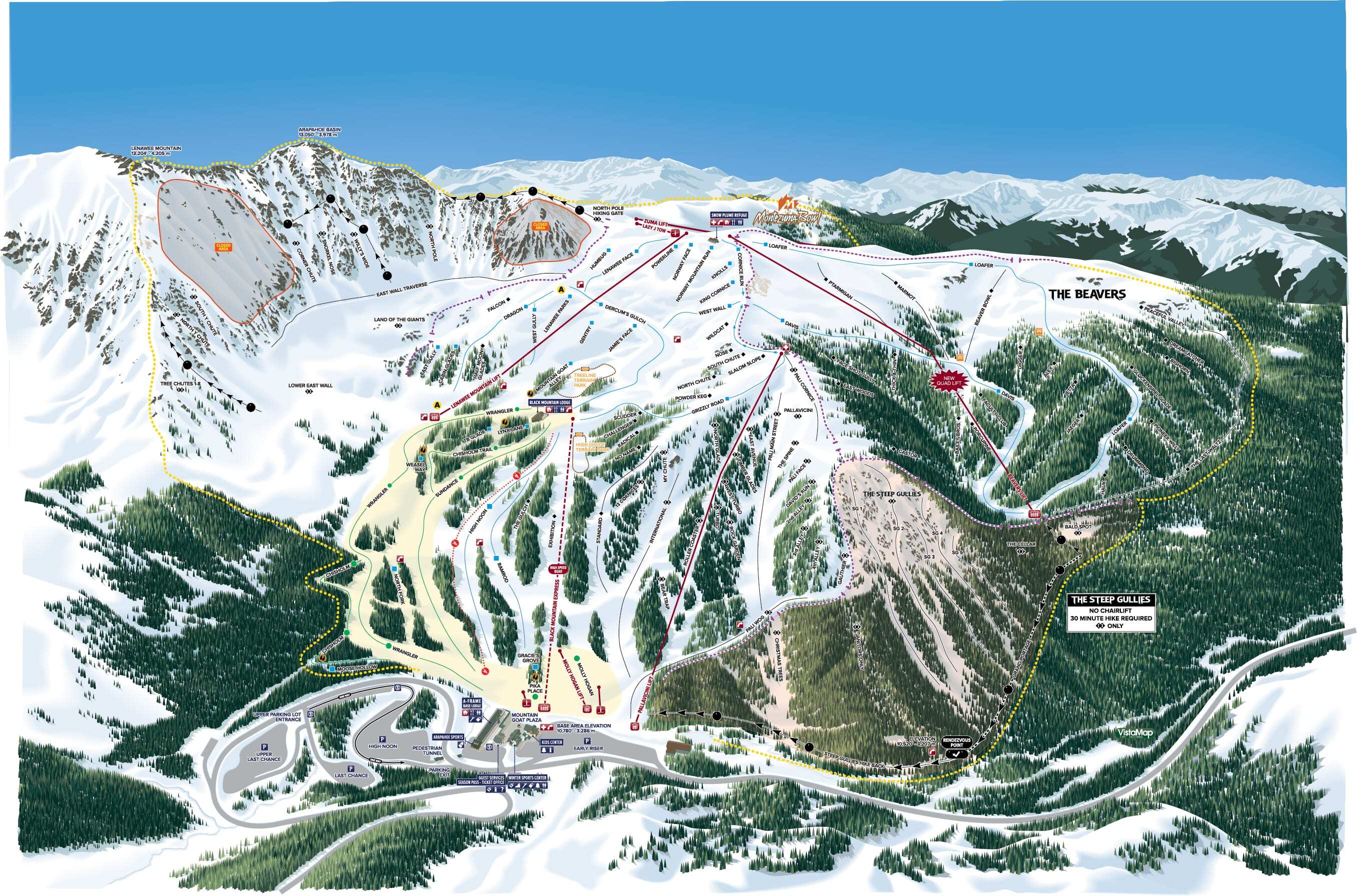 Arapahoe Basin Piste / Trail Map