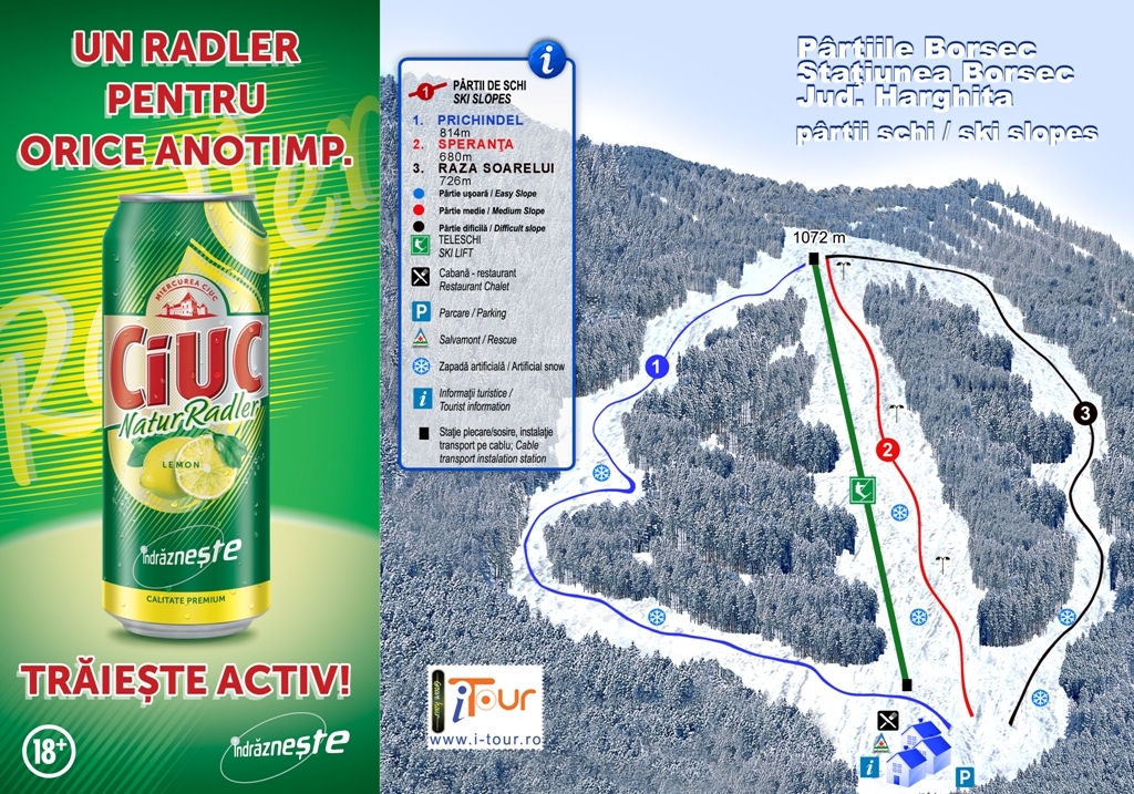 Borsec Ski Piste / Trail Map