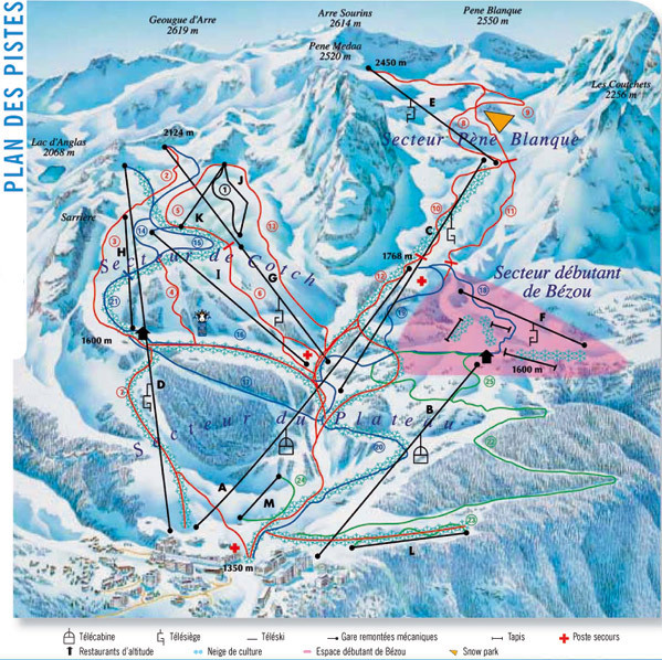 Gourette Piste / Trail Map