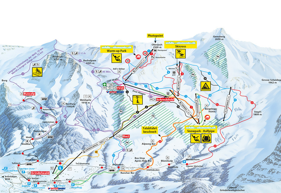 Grindelwald Piste / Trail Map
