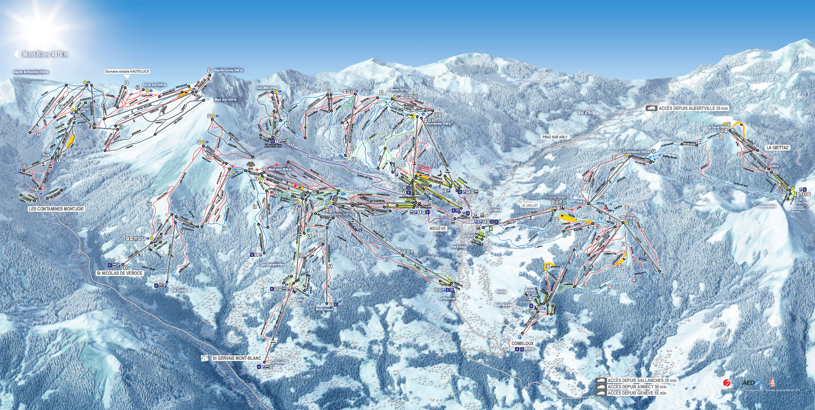 Megeve Piste / Trail Map