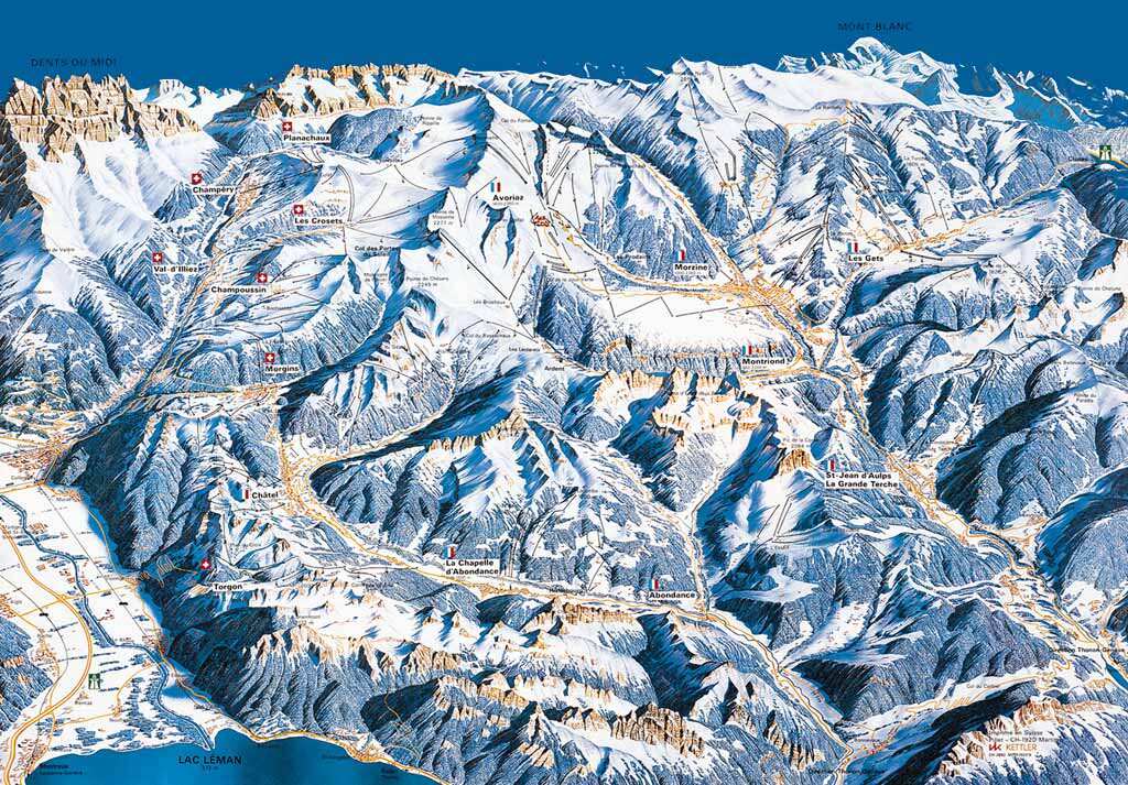 Morgins - Les Portes du Soleil Piste / Trail Map
