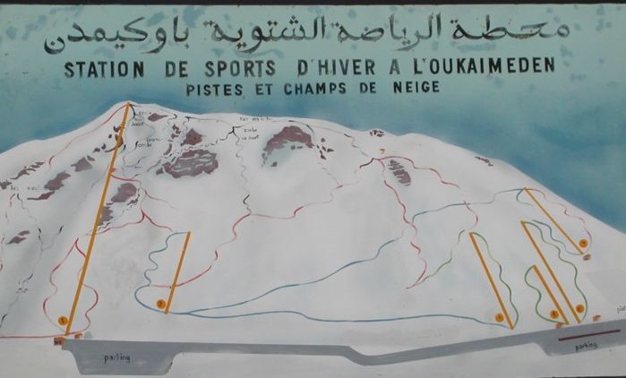 Oukaïmeden Piste / Trail Map