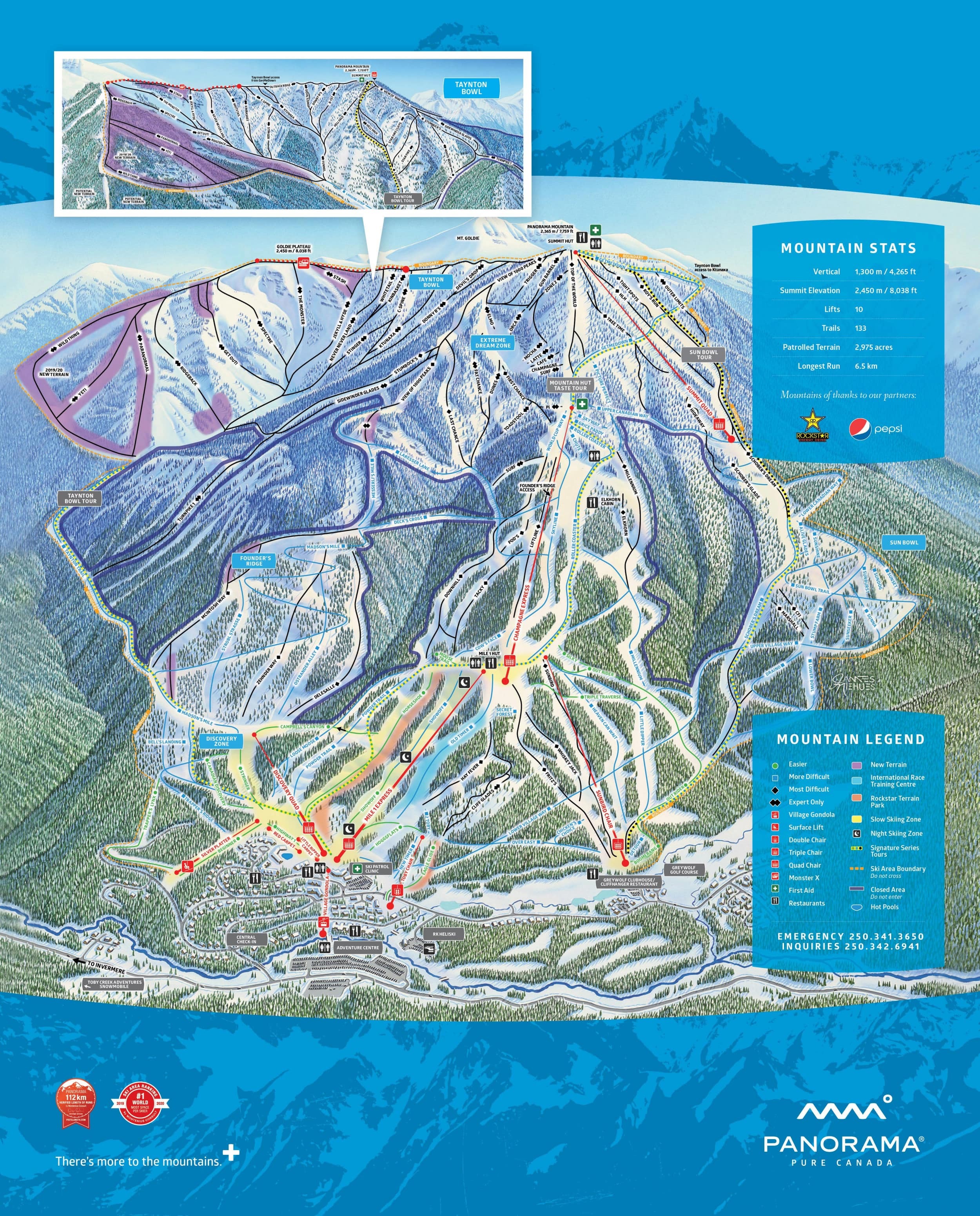 Panorama Mountain Resort Piste / Trail Map
