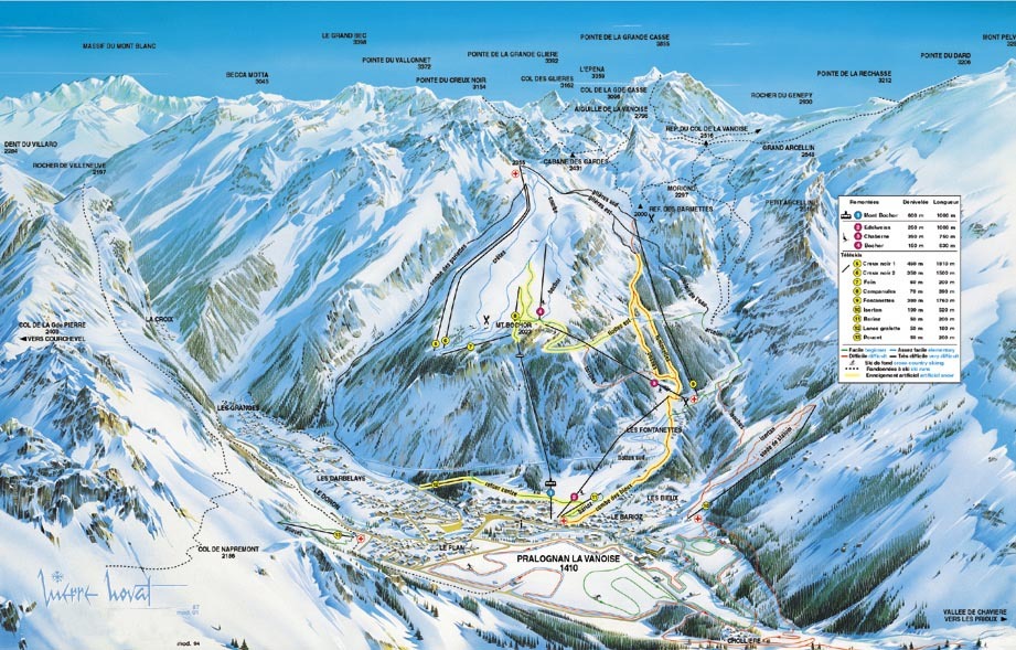 Pralognan La Vanoise Piste / Trail Map