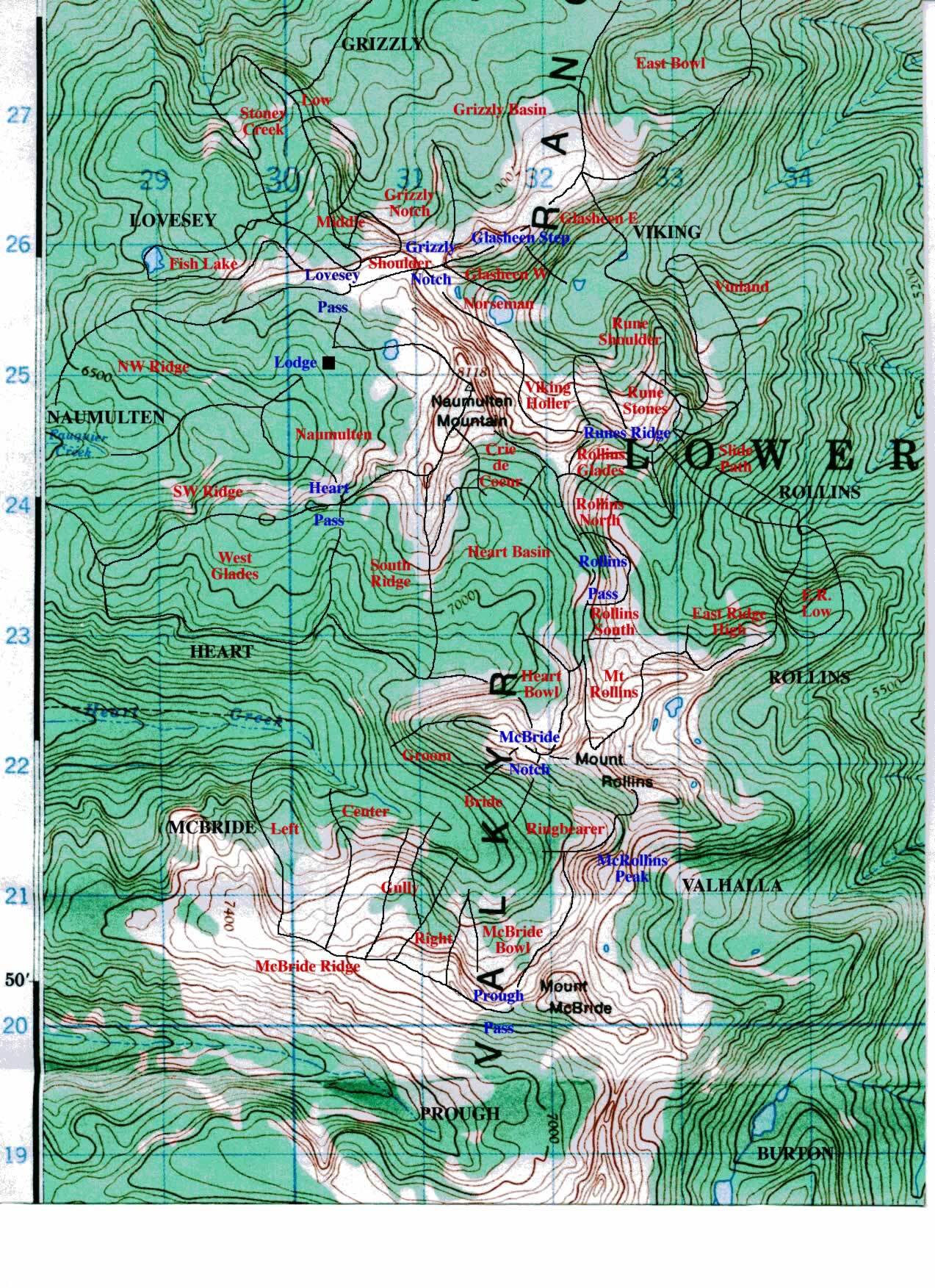 Valkyr Adventures Piste / Trail Map