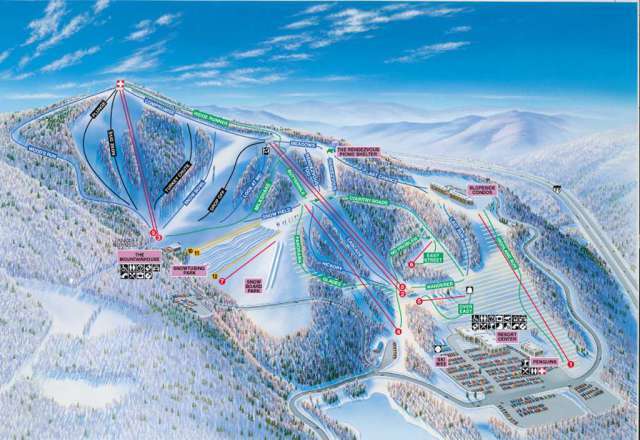 Winterplace Ski Resort Piste / Trail Map