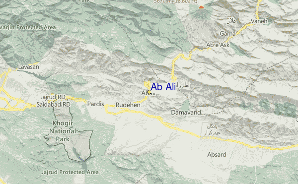 Āb Alī Location Map