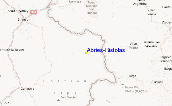 Abries-Ristolas Location Map