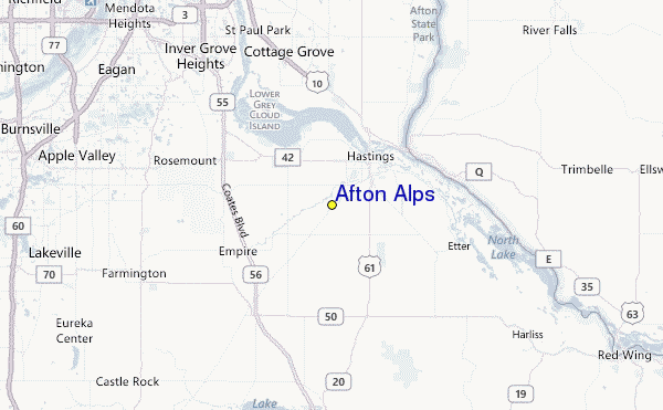 Afton Alps Location Map