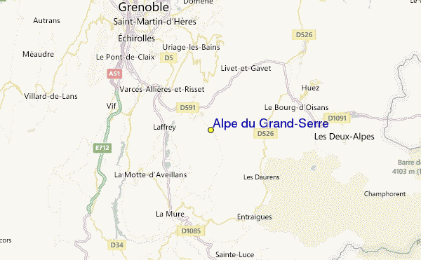 Alpe du Grand-Serre Location Map