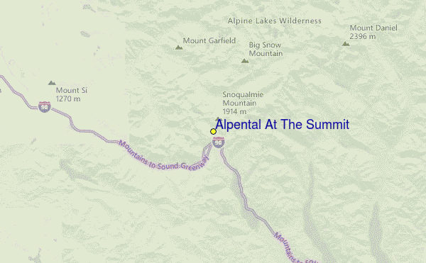Alpental At The Summit Location Map