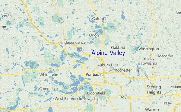 Alpine Valley Location Map