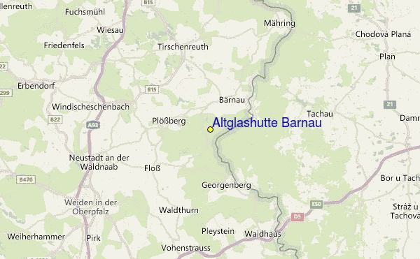 Altglashütte Bärnau Location Map
