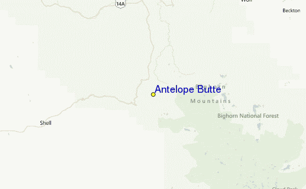Antelope Butte Location Map