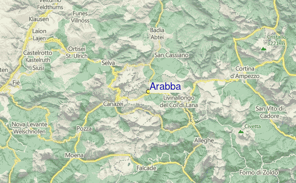 Arabba Location Map