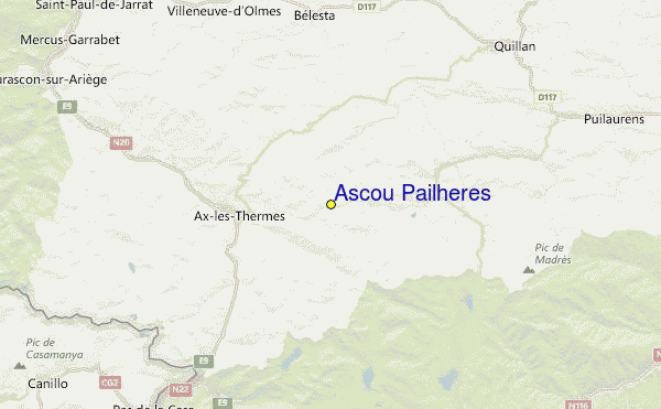 Ascou Pailhères Location Map