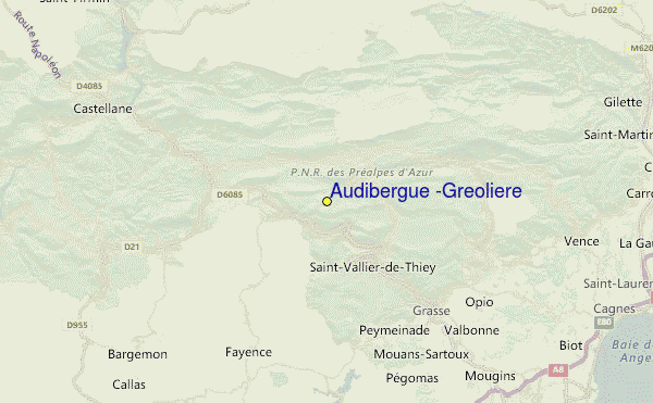 Audibergue -Gréolière Location Map