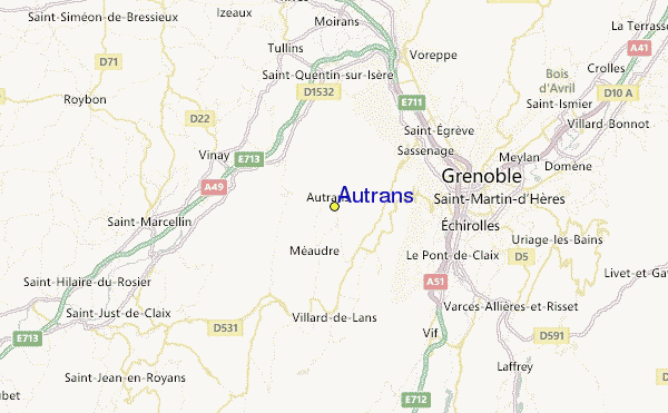 Autrans Location Map