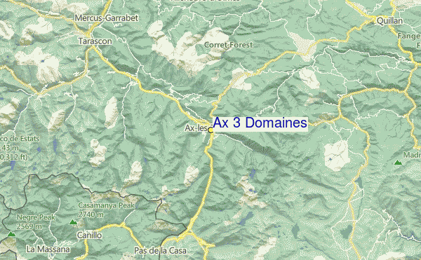 Ax 3 Domaines Location Map