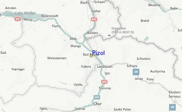 Pizol Location Map