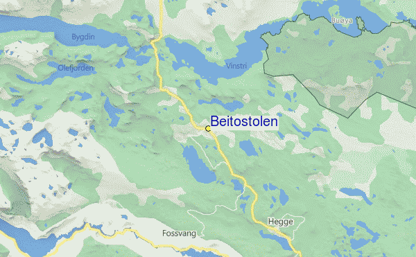 Beitostølen Location Map