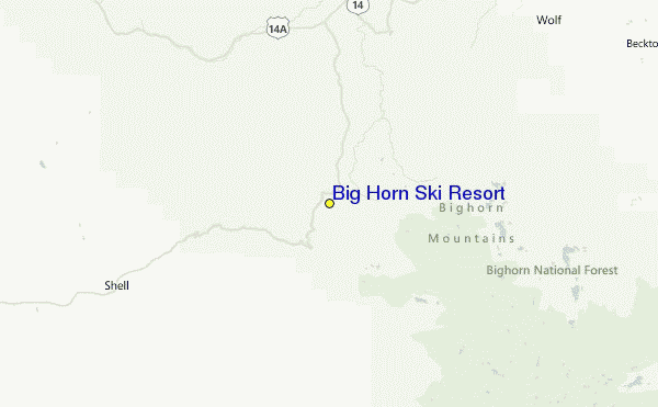 Big Horn Ski Resort Location Map
