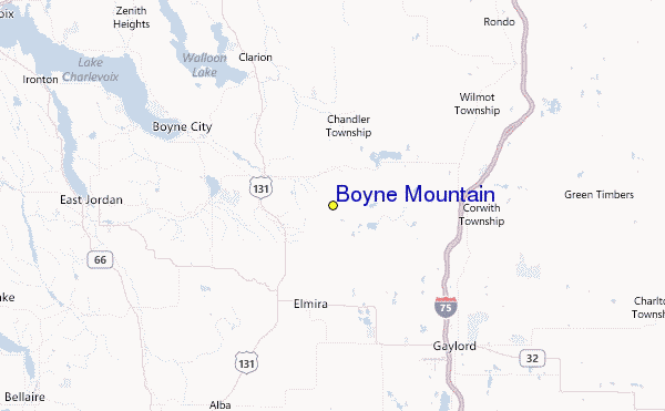 Boyne Mountain Location Map