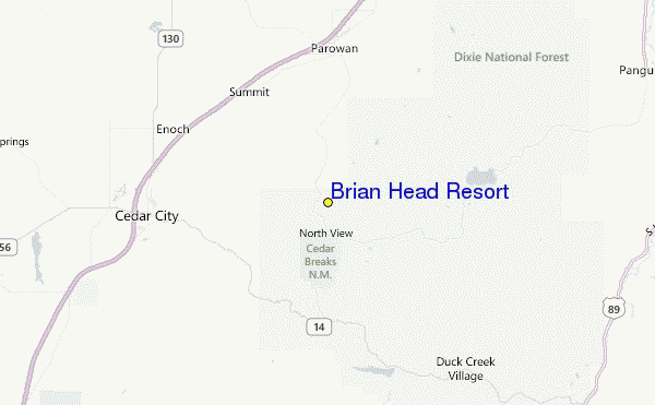 Brian Head Resort Location Map
