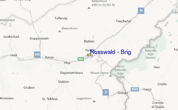 Rosswald - Brig Location Map