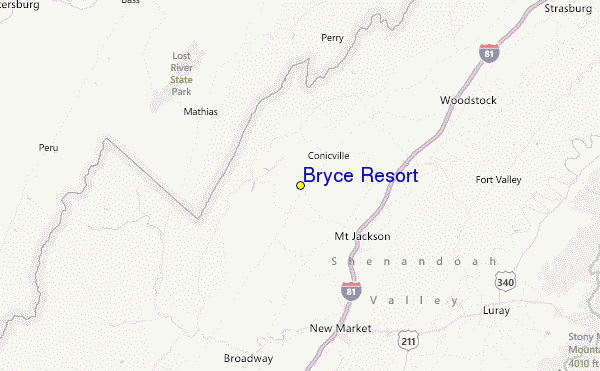 Bryce Resort Location Map