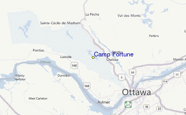 Camp Fortune Location Map