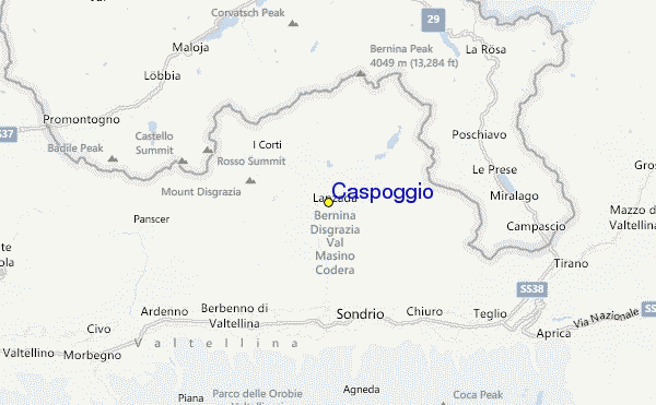 Caspoggio Location Map