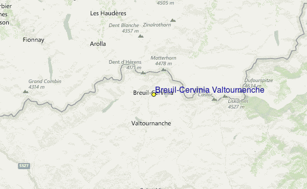 Breuil-Cervinia Valtournenche Location Map