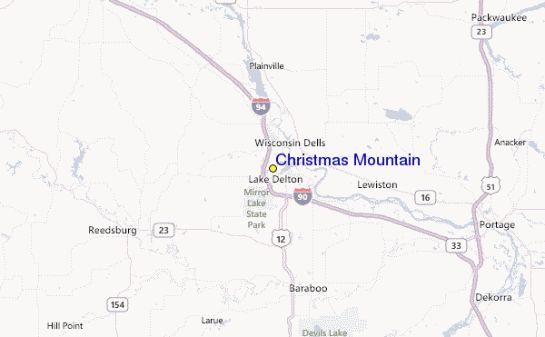 Christmas Mountain Location Map