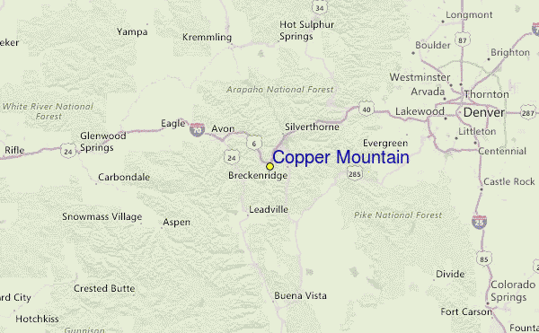 Copper Mountain Skidortsguide Karta Boende I Copper Mountain