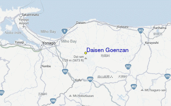 Daisen Goenzan Location Map