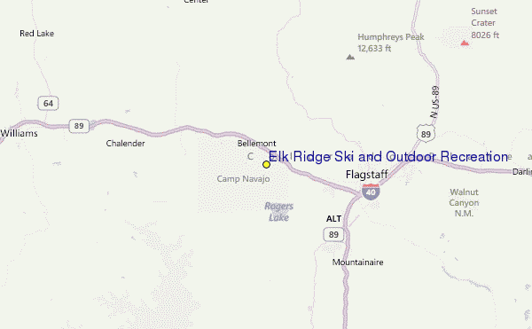 Elk Ridge Ski and Outdoor Recreation Location Map