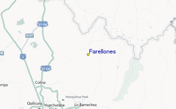 Farellones Location Map