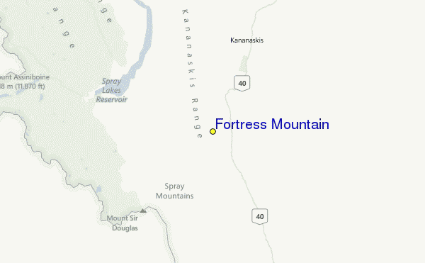 Fortress Mountain Location Map