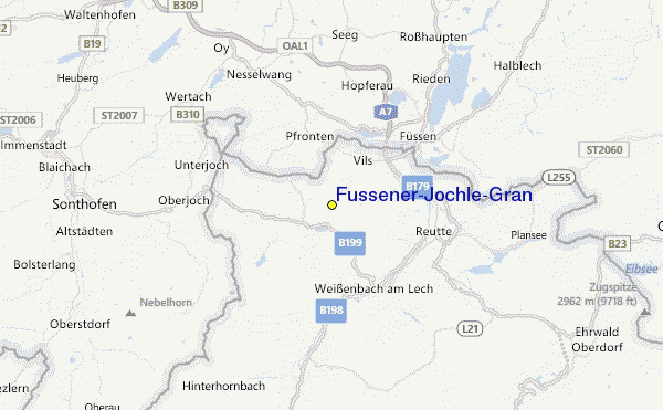 Füssener-Jöchle-Grän Location Map