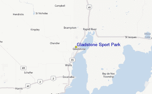 Gladstone Sport Park Location Map
