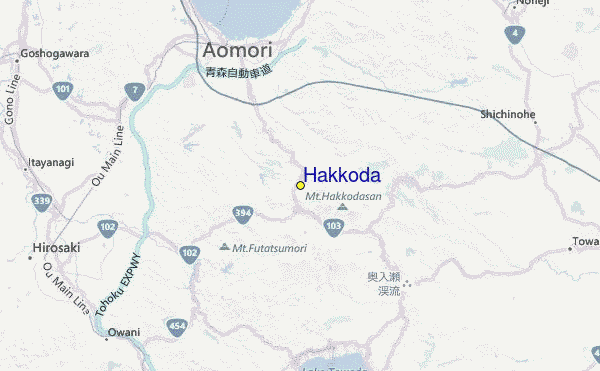 Hakkoda Location Map