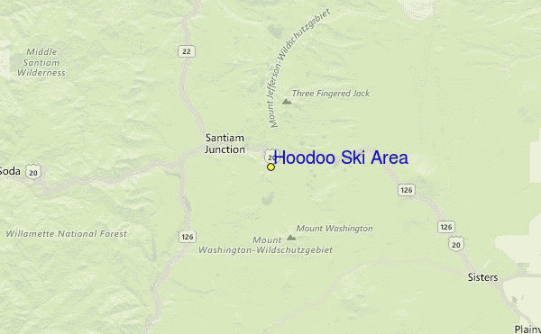 Hoodoo Ski Area Location Map