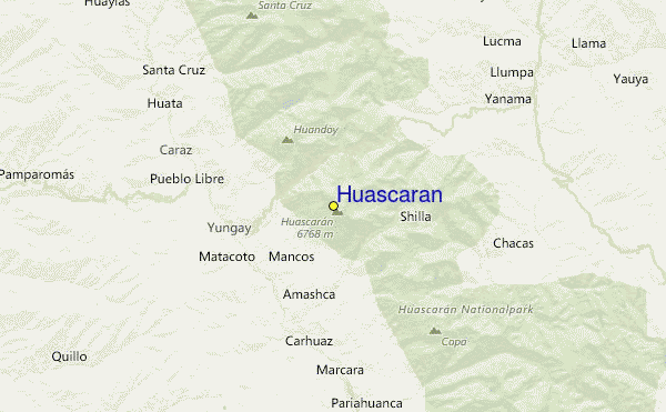 Huascaran Location Map